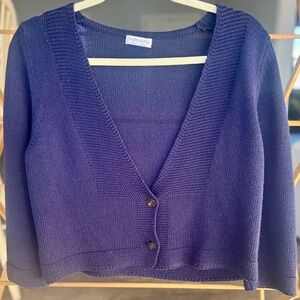 Women's Elegant Navy Cardigan